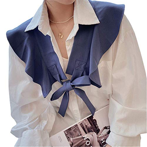 Bufanda De Cuello De Traje De Moda Para Mujer, Mantón De Cuello Falso Con Camisa, Bufanda Cálida Y Versátil.
