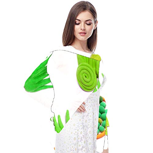 Bufanda de gasa con protector solar ligera y transpirable para mujer, para verano, para bloquear el viento y las flores de arcilla