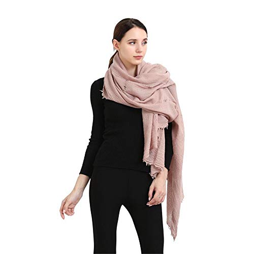 Bufanda De La Calle De Las Señoras, Bufanda Con Flecos Del Color Sólido De La Moda, Mantón Largo Caliente