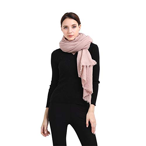 Bufanda De La Calle De Las Señoras, Bufanda Con Flecos Del Color Sólido De La Moda, Mantón Largo Caliente