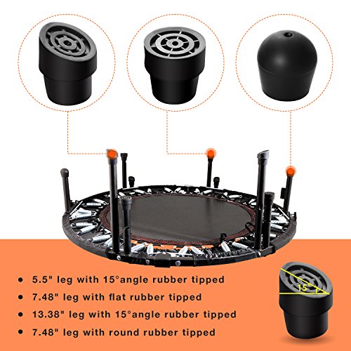 Bunao Trampolín Fitness con Mango Regulable – Cama Elástica para Adultos, Unisex 143 cm (Trampolines de interior7)