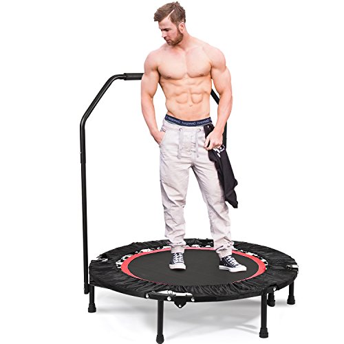 Bunao Trampolín Fitness con Mango Regulable – Cama Elástica para Adultos, Unisex 143 cm (Trampolines de interior7)
