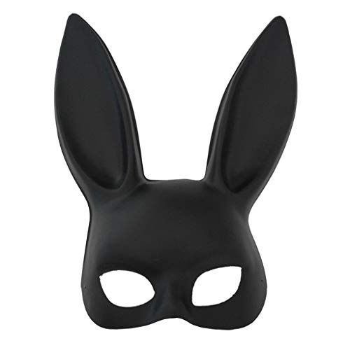 Buwei Blanco Negro Mujer Chica Sexy Conejo Conejo Orejas largas Disfraz Fiesta de Halloween Cosplay