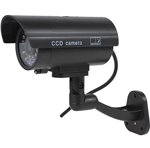 BW Cámara Seguridad Falsa Interior Exterior Calidad x 4 Intermitente Luz LED Noche