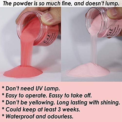 C & I Dip Powder - Polvo para sumergir, color n.º 35 rosa, efecto de uñas de gel, polvo para esmalte de uñas, sistema de color rojo, 28 g