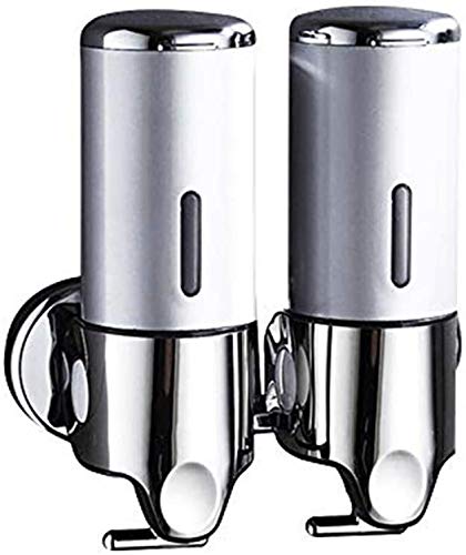 CABINA HOME - Dispensador de jabón para pared (10 unidades, doble dispensador de jabón, para la pared, para cocina, baño, champú, gel de ducha (1000 ml)