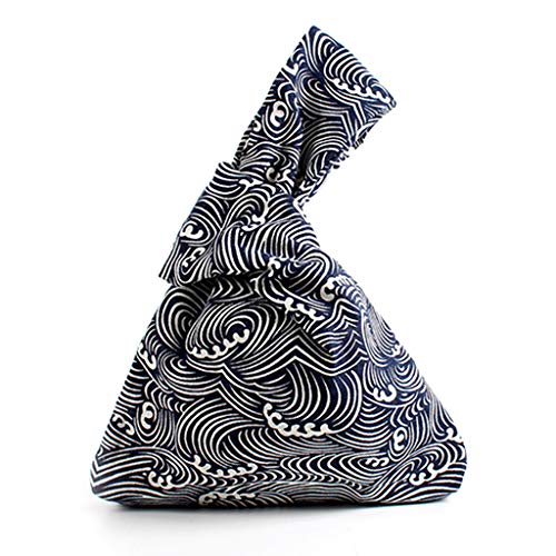 CADANIA Bolsas de Compra Reutilizables ecológicas Bolso de Embrague Bolsa de Almacenamiento Impresa Bolsa de cosméticos 6#