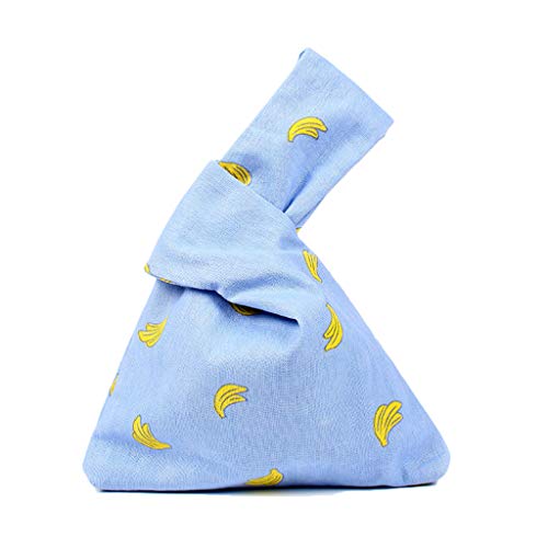 CADANIA Bolsas de Compra Reutilizables ecológicas Bolso de Embrague Bolsa de Almacenamiento Impresa Bolsa de cosméticos 6#