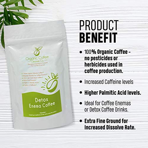 Café orgánico para enema, Organic Coffee Cleanse Company, 227 g (Café tostado claro para enema)