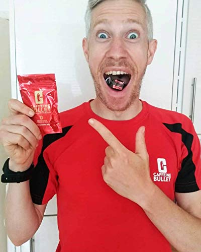 Caffeine Bullet 16 caramelo de menta: superan a los gel energéticos, cafeina chicle y cápsulas. Nutrición deportiva con electrolitos para correr maraton, ciclismo, gimnasio y entrenamiento resistencia