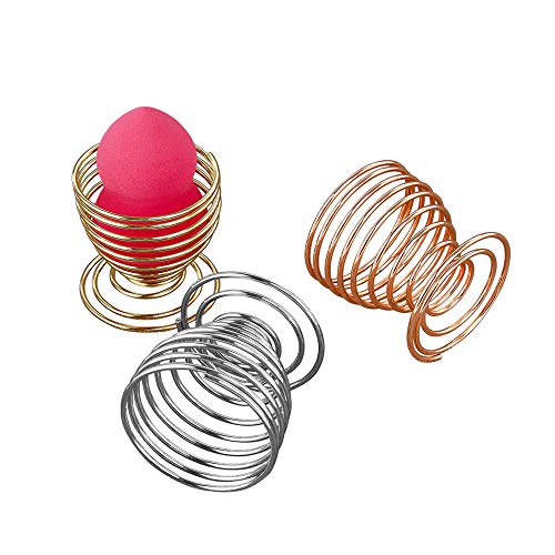 CAILI 3 PCS Polvo Puff Soporte, Vitrina con Soporte de Esponja Beauty, Herramienta de Maquillaje de Calabaza, Esponja de Secado para Estante de Almacenamiento (oro + plata + oro rosa)