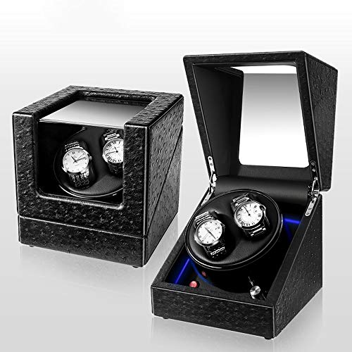 Caja de regalo ver Caja de reloj mecánica - Mesa giratoria Reloj giratorio mecánico automático, Reloj de sacudida Caja de almacenamiento Reloj Caja de reloj de colección en casa - 180x180x200mm vitrin