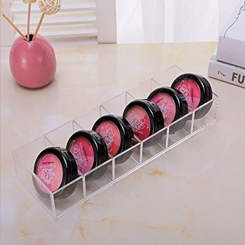 Cajas de joyería DJSSH Cosmética Caja de Almacenamiento de 6 Rejillas Claro Sombra de Ojos Organizador plástico Blush Maquillaje Paleta Organizador Organizador Personalizar DJSSH