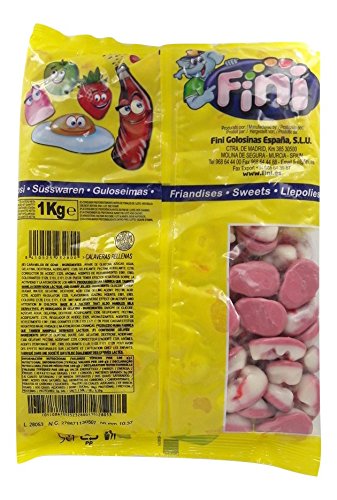 Calaveras rellenas - 1 Kg - Fini - Caramelo de goma