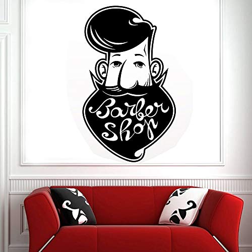 Calcomanías de pared para peluquería, peluquería, vinilos para pared, peluquería, diseño de interiores, decoración para peluquería, adhesivos extraíbles