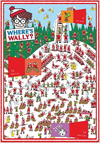 Calendario de Adviento ilustrado de Caltime Where e's Wally de la gama – Muñeco de nieve gigante – acabado con impresionante brillo barniz – apto para adultos y niños (WDM-435546)