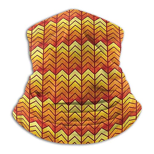 Calentador de Cuello Chevron Sun Dust Bandanas para Pesca Motociclismo Running Abstract Vintage Funky