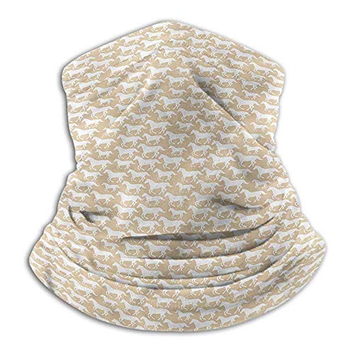 Calentador de Cuello Personalidad Creativa Occidental Bufanda Personalizada Caballo Silueta Animal