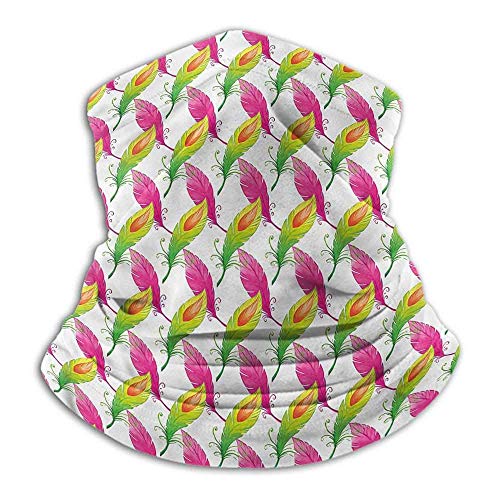 Calentador de Cuello Polaina de Cuello Bloqueador Solar Bufanda Facial Motivos Ornamentales de la Naturaleza