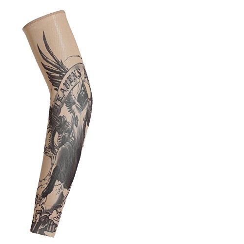 Calentadores de brazo/tatuaje manga/mangas del tatuaje del brazo floral/cubierta del brazo del protector solar masculino y femenino,2 par-L S