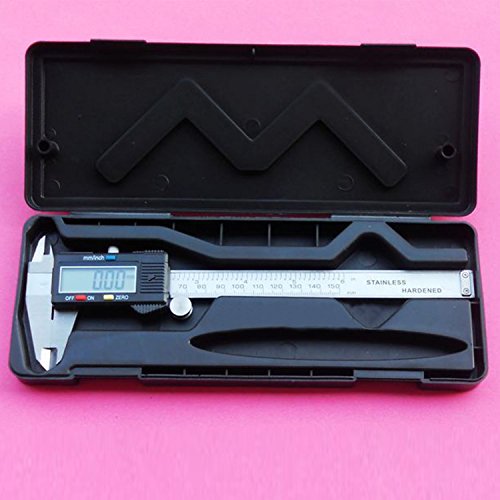 Calibre digital de logei® Digital A-12, medidor de profundidad neumático digital Caliper, de acero inoxidable, 0 – 150 mm