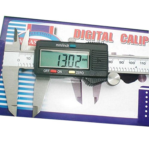 Calibre digital de logei® Digital A-12, medidor de profundidad neumático digital Caliper, de acero inoxidable, 0 – 150 mm