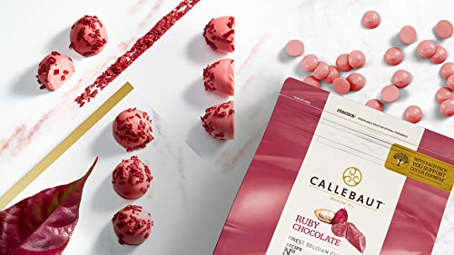 CALLEBAUT Receipe RB1 – Ruby Kuvertüre Callets, chocolate rosa, 47,3 % cacao, 2,5 kg – 1 Pack