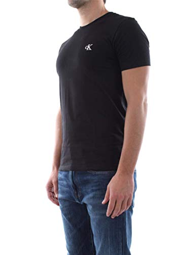 Calvin Klein CK Essential Slim tee Camisa, Black, M para Hombre