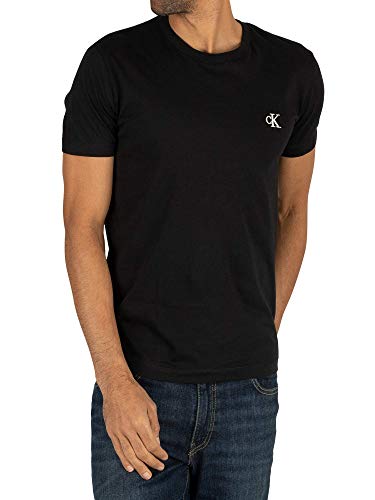 Calvin Klein CK Essential Slim tee Camisa, Black, M para Hombre