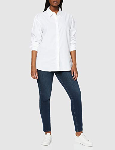 Calvin Klein Clean Relaxed Poplin Shirt Camisa, Bright White, M para Mujer