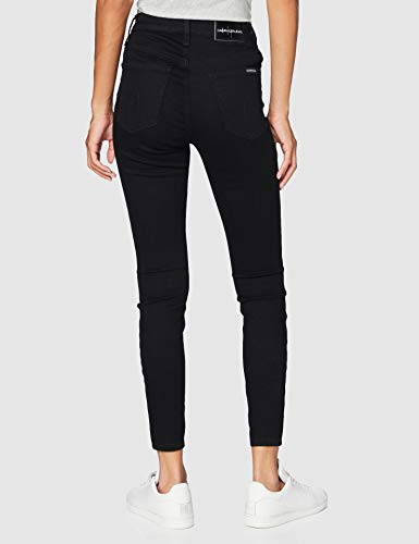 Calvin Klein High Rise Super Skinny Ankle Vaqueros Straight, Negro (Da091 Clean Black Shank 1by), Talla Única (Talla del Fabricante: Ni30) para Mujer