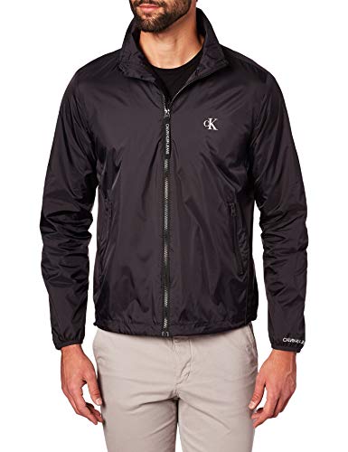 Calvin Klein Nylon Harrington Chaqueta deportiva, Negro (Ck Black Bae), Large para Hombre