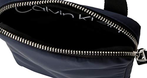 Calvin Klein - Primary Mini Flat Crossover, Shoppers y bolsos de hombro Hombre, Azul (Blackwhite Navy), 1x1x1 cm (W x H L)