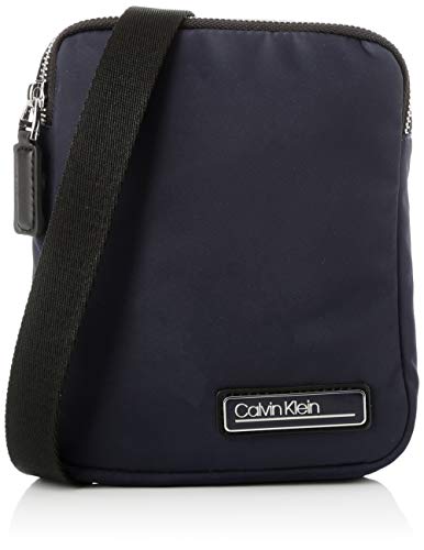 Calvin Klein - Primary Mini Flat Crossover, Shoppers y bolsos de hombro Hombre, Azul (Blackwhite Navy), 1x1x1 cm (W x H L)