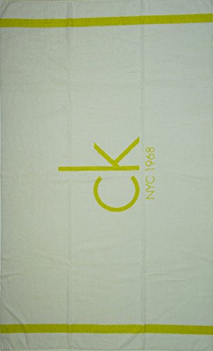 Calvin Klein Toalla de mar Playa Piscina SPA cm. 170x95 Esponja CK Articulo KU0KU00006 Towel City