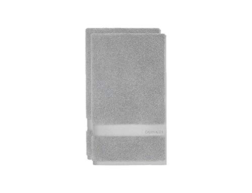 Calvin Klein Tracy Juego de 2 Toallas, algodón, Gris, 46x81 Cm