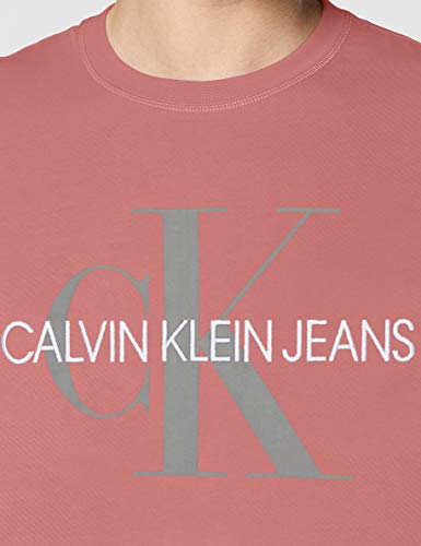 Calvin Klein Vegetable Dye Monogram Slim tee Camiseta, Morado (Brandied Apricot VAZ), X-Large para Hombre