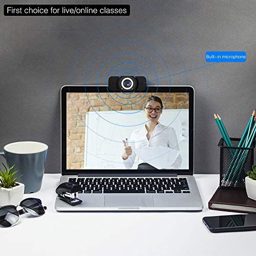 Cámara Elibeauty, cámara de red Hd, W7 Hd 1080p/usb Cámara sin conductor Cámara de vigilancia casera inteligente, cámara de alta definición con pantalla ancha con cubierta y cámara incorporada