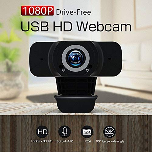 Cámara Elibeauty, cámara de red Hd, W7 Hd 1080p/usb Cámara sin conductor Cámara de vigilancia casera inteligente, cámara de alta definición con pantalla ancha con cubierta y cámara incorporada