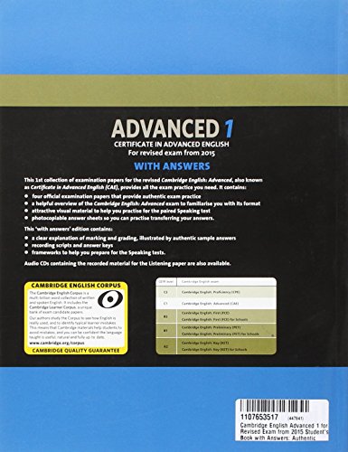 Cambridge English Advanced. For updated exams. Student's book with answers. For revised exam from 2015. Per le Scuole superiori: Cambridge English ... Language Assessment (CAE Practice Tests)