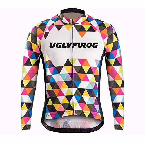 Camiseta de deporte para hombre de manga larga, colección otoño 2017 de Uglyfrog, camisetas de ciclismo de carretera, CXHB12, hombre, color A08, tamaño Small
