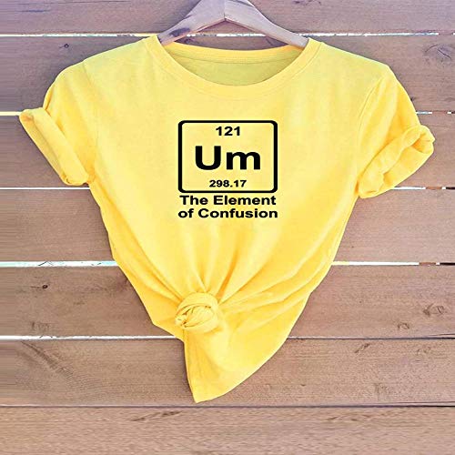 Camiseta para Mujer Camiseta Element of Confusion T-Shirt Table of Elements Camisetas The Element of Um The Apparel Shirt Science Shirtswomen Clothes S Fn88-Fstwh-