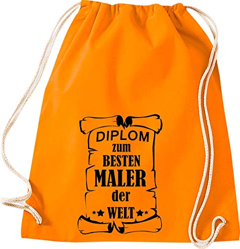 Camiseta stown Turn Bolsa Diploma para mejores pintor del Mundo, naranja