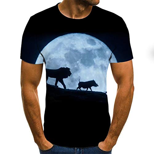 Camiseta Summer 3D Printing Camiseta para Hombre Casual Manga Corta O-Cuello Camiseta para Hombre Fashion Printing 3D Camiseta Top XL Txu-1451