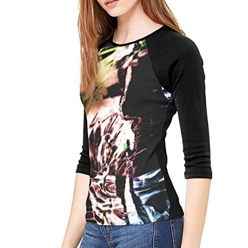 Camisetas de Manga 3/4 para Mujer,Camisa otoño Mujer Playboi Carti Sunshine Women's Raglan 3/4 Sleeved Round Neck Baseball Shirt Casual Novelty Outdoor Tees