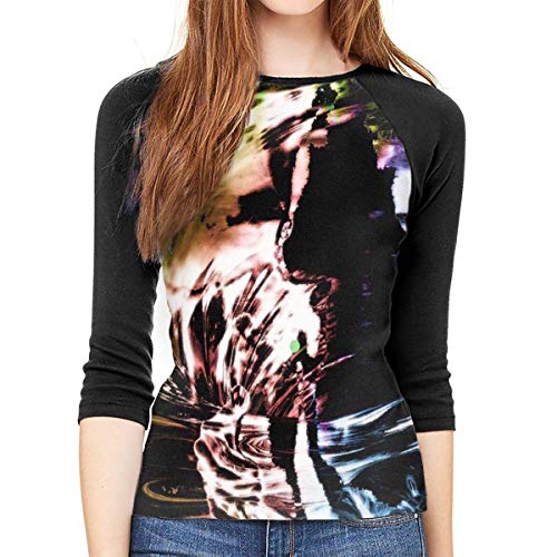 Camisetas de Manga 3/4 para Mujer,Camisa otoño Mujer Playboi Carti Sunshine Women's Raglan 3/4 Sleeved Round Neck Baseball Shirt Casual Novelty Outdoor Tees