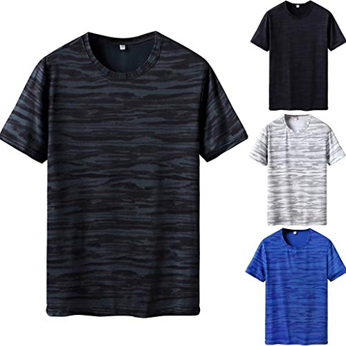 Camisetas Hombre Manga Corta Verano 2019 Nuevo SHOBDW Cuello Redondo Camisetas Hombre Deporte Gym Fitness Ropa de Secado Rapido Camisetas Tallas Grandes Venta de Liquidación L-6XL(Verde,5XL)