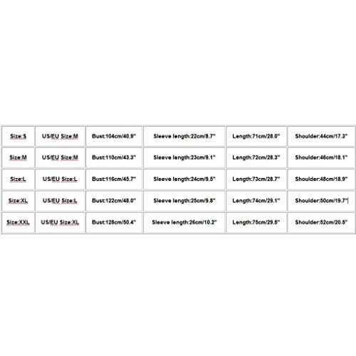 Camisetas Hombre，Riou Camiseta de Manga Corta elástica de Verano de Originales Estampada Casual Ocasional de los Hombres Tops Blusa O-Cuello Verano