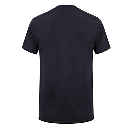 Camisetas Hombre，Riou Camiseta de Manga Corta elástica de Verano de Originales Estampada Casual Ocasional de los Hombres Tops Blusa O-Cuello Verano