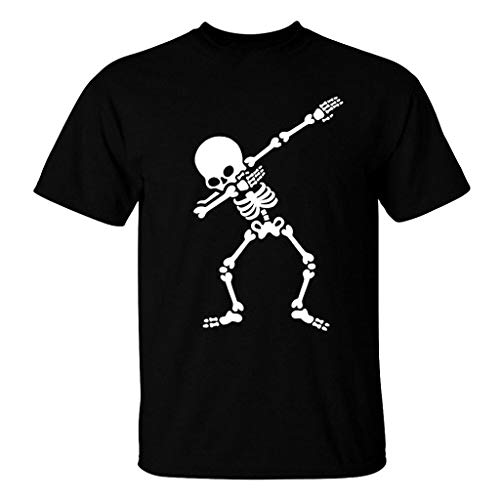 Camisetas Hombre，Riou Camiseta de Manga Corta elástica de Verano de Originales Estampada Casual Ocasional de los Hombres Tops Blusa O-Cuello Verano